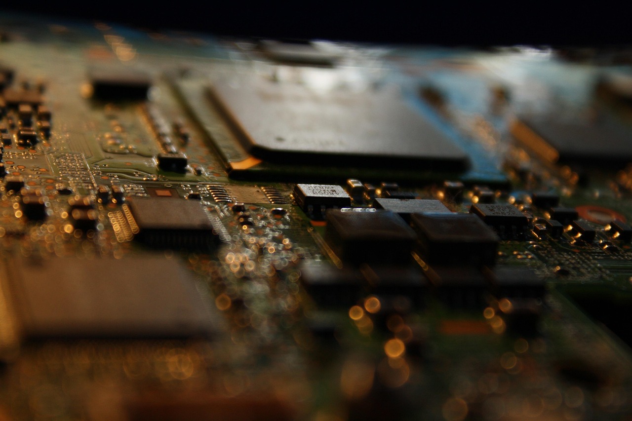 Carte électronique en macro
